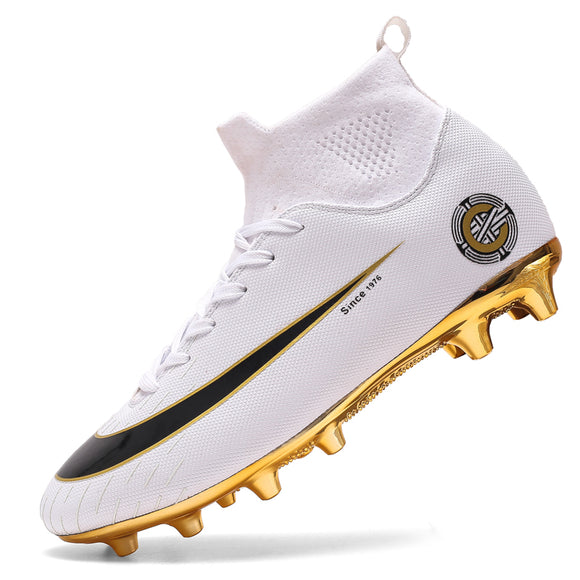 White Golden Men Football Boots