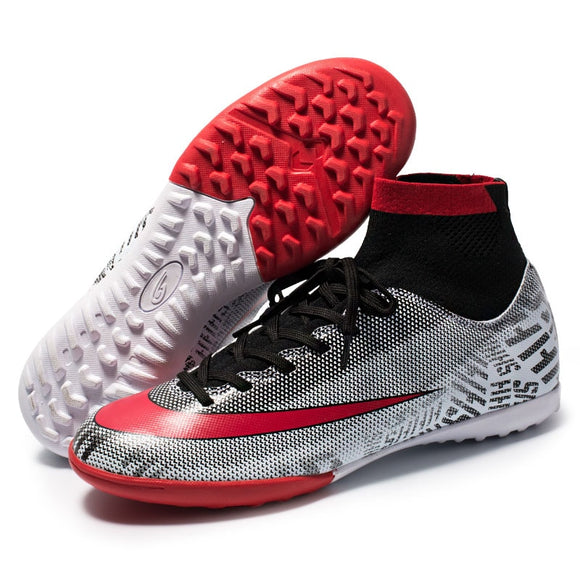 Indoor Turf Soccer Shoes Mens High Ankle Football Shoes Superfly Soccer Cleats Shoes Boys