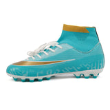 Indoor Turf Soccer Shoes Mens High Ankle Football Shoes Superfly Soccer Cleats Shoes Boys