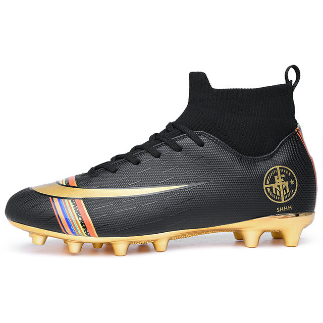 Soccer Shoes Gold Kids Cleats Gold Boys Football Boots Gold Plated